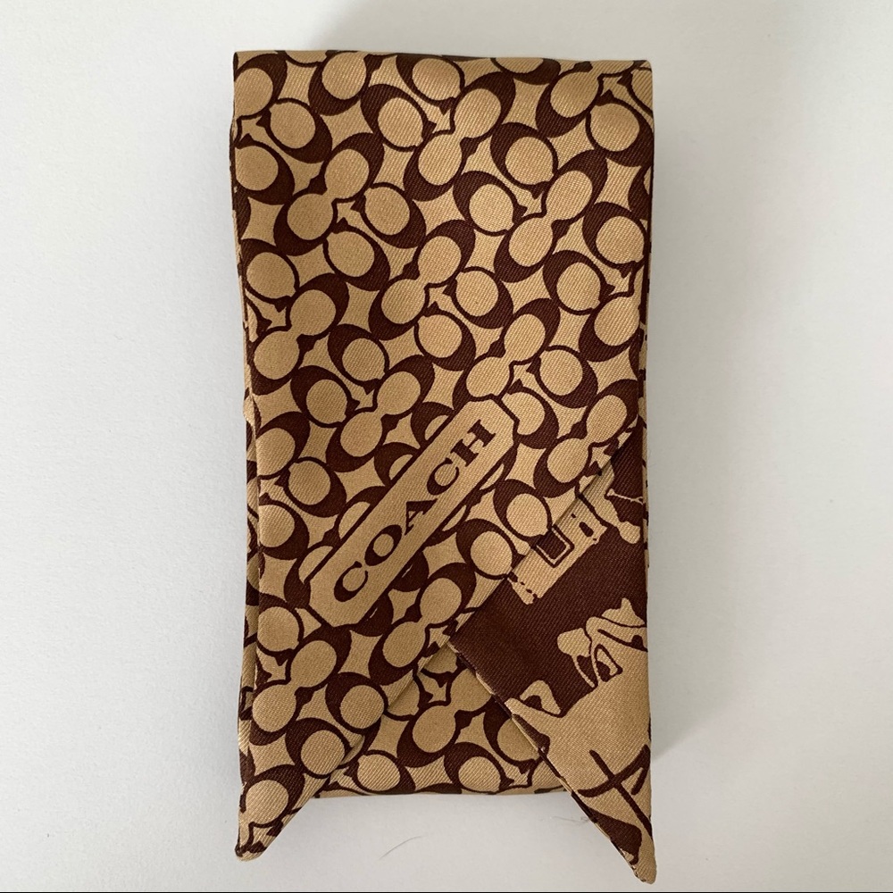 COACH 100% Silk Scarf Headband